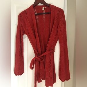 ❤️Anthropologie sweater cardigan in rust red- size xs.❤️ (#40)